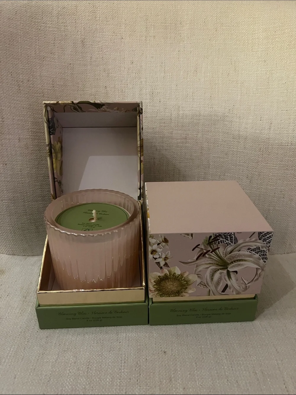 Blooming Bliss Soy Blend Candle Gift Set – Set of 2 – New in Box